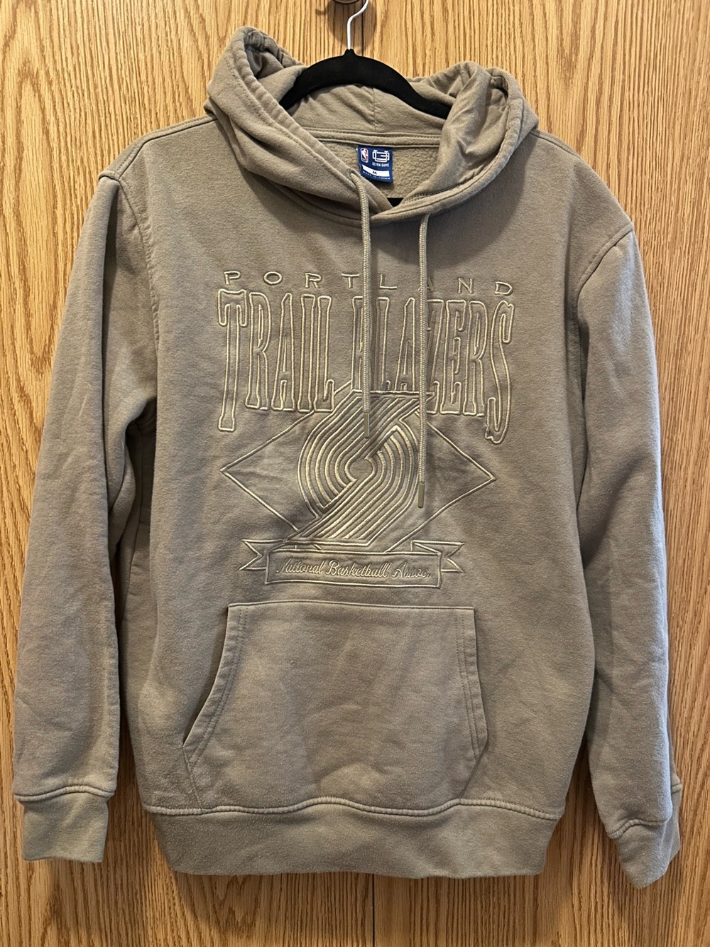 Portland Trail Blazers NBA Ultra Game Embroidered Hoodie Gray Men’s Medium